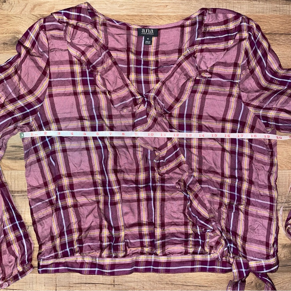 ANA A New Approach Plaid Ruffle Shirt - Picture 12 of 14